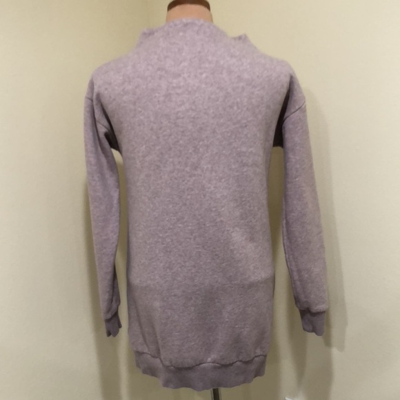 Gymshark So Soft High Mock Neck Tunic Sweatshirt Size XS Marled Pastel Purple - Picture 6 of 10